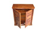 Sheesham Wood 2-Door Louvered Shoe Cabinet - Image 3