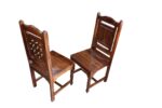 Sheesham Wood Carved Dining Chair with Medallion Backrest (Set of 2) - Image 2