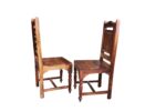 Sheesham Wood Carved Dining Chair with Medallion Backrest (Set of 2) - Image 4