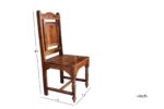 Sheesham Wood Carved Dining Chair with Medallion Backrest (Set of 2) - Image 8