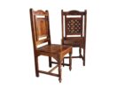 Sheesham Wood Carved Dining Chair with Medallion Backrest (Set of 2) - Image 9