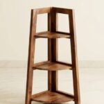 Sheesham Wood Foldable 3-Tier Corner Shelf - Image 8