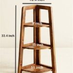 Sheesham Wood Foldable 3-Tier Corner Shelf - Image 11