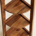 Sheesham Wood Foldable 3-Tier Corner Shelf - Image 14