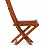 Sheesham Wood Folding Chair with Slat Backrest(SET OF 2) - Image 2