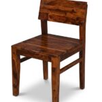 Sheesham Wood Dining Chair with Contoured Seat