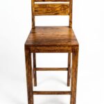 Sheesham Wood Dining Chair with Contoured Seat - Image 2