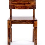 Sheesham Wood Dining Chair with Contoured Seat - Image 8