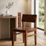 Sheesham Wood Dining Chair with Contoured Seat - Image 17