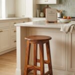 Sheesham Wood Backless Bar Stool with Splayed Legs (SET OF 2)