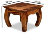 Sheesham Wood Opium Nesting Stool Set (Set of 3) - Image 2