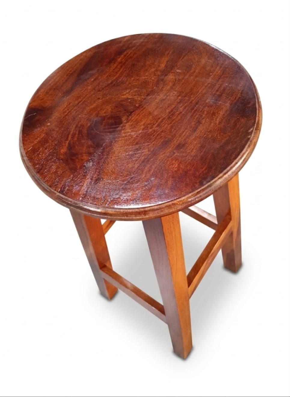 IMG-20260807-WA0157.jpg Sheesham Wood Backless Bar Stool with Straight Legs - Image 1