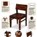 Sheesham Wood Dining Chair | Backcut Design Wooden Chair for Dining Room(set of 2)