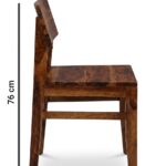 Sheesham Wood Dining Chair | Backcut Design Wooden Chair for Dining Room(set of 2) - Image 4