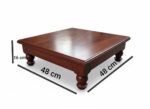 Sheesham Wood Pooja Chowki | Traditional Wooden Puja Table for Mandir - Image 3