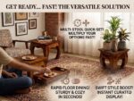 Sheesham Wood Opium Stool Set of 3 | Nesting Wooden Bajot Stools