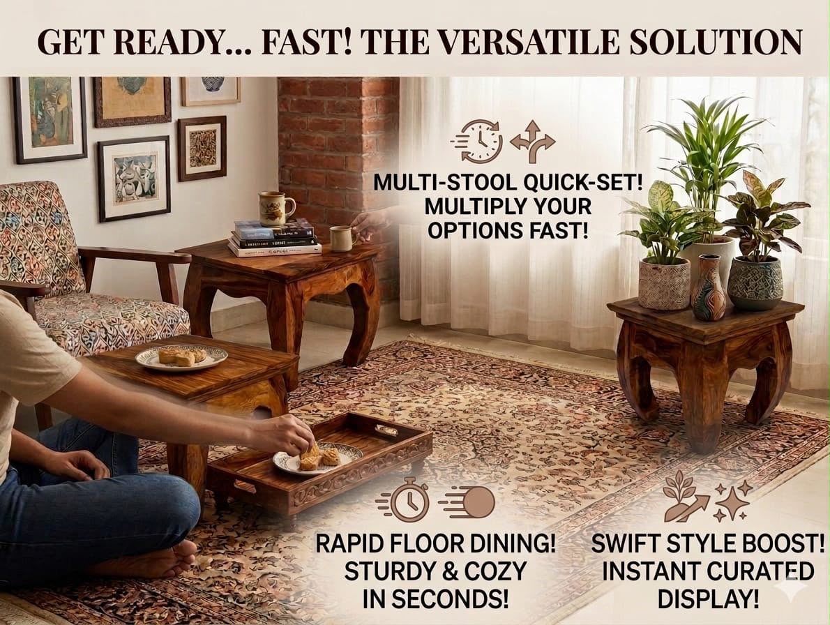 WhatsAppImage2026-08-12at4.01.48PM.jpeg Sheesham Wood Opium Stool Set of 3 | Nesting Wooden Bajot Stools - Image 1