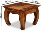 Sheesham Wood Opium Stool Set of 3 | Nesting Wooden Bajot Stools - Image 6