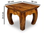 Sheesham Wood Opium Stool Set of 3 | Nesting Wooden Bajot Stools - Image 8