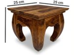 Sheesham Wood Opium Stool Set of 3 | Nesting Wooden Bajot Stools - Image 12