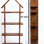 Sheesham Wood House Shape Wall Shelf | Decorative Wooden Wall Hanger Rack - Image 5
