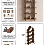 Sheesham Wood House Shape Wall Shelf | Decorative Wooden Wall Hanger Rack - Image 6
