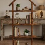 Sheesham Wood House Shape Wall Shelf | Decorative Wooden Wall Hanger Rack - Image 7
