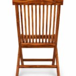Sheesham Wood Folding Chair | Slatted Back Wooden Foldable Chair - Image 6