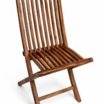 Sheesham Wood Folding Chair | Slatted Back Wooden Foldable Chair - Image 9
