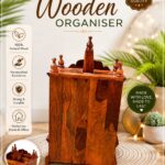 Sheesham Wood Pooja Mandir | Traditional Wooden Temple With Drawer - Image 3
