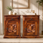 Handcrafted Sheesham Wood Bedside Cabinet | Shubham Handicraft