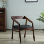 klint Sheesham Wood Arm Chair In Honey Oak Finish(Set of 2)